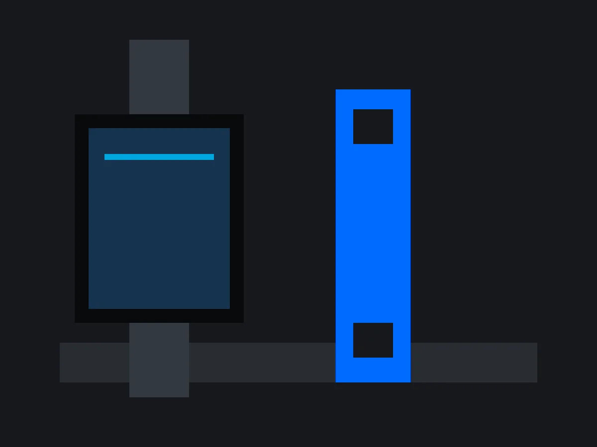 Stylized sport watch and blue band on a dark display surface